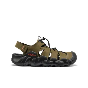 Men's Hyperport Fisherman Leather Sandal  |  Dark Olive/Black party - goers'