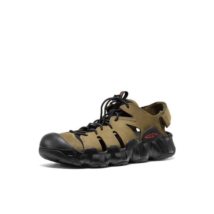 Men's Hyperport Fisherman Leather Sandal  |  Dark Olive/Black modernized Urban
