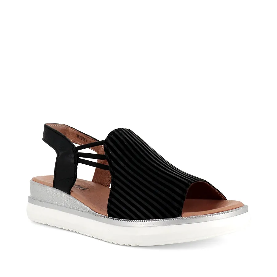 MIRKY - BLACK/STRIPES Suede