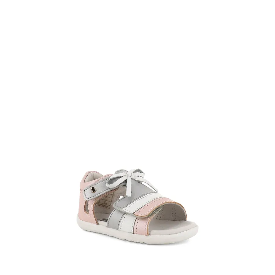 T Strap MIRROR STEP UP - SEASHELL SHIMMER SILVER LEATHER