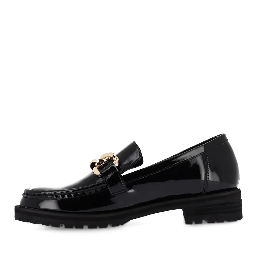 MISIMA W - BLACK PATENT LEATHER City Walk Casual Style Slip-ons
