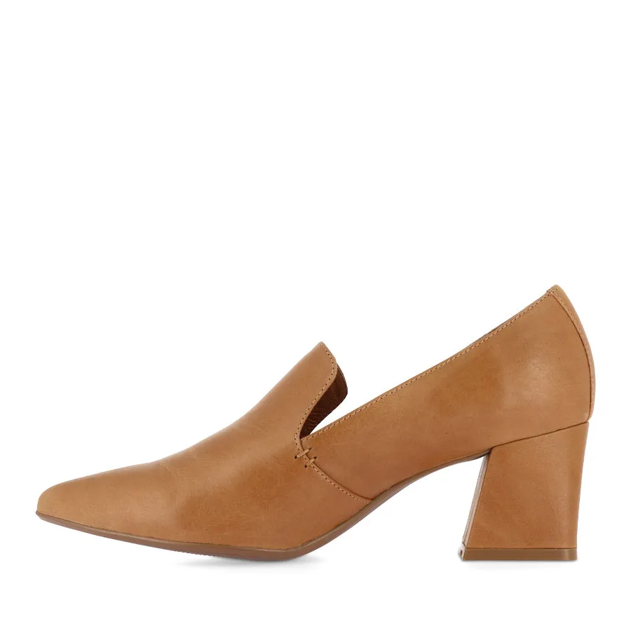 Soft Insole Comfort Pebble Grain MISSIES - TAN LEATHER