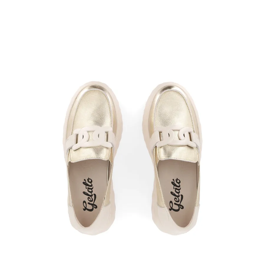 JEMMA - GOLD/BONE LEATHER Slip On