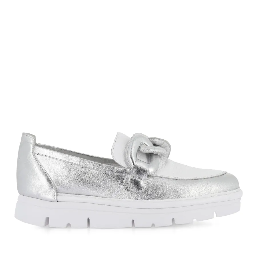 Cloud Dash ERORA - SILVER WHITE LEATHER