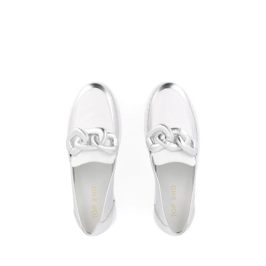 Supportive sole Cozy Lane ERORA - SILVER WHITE LEATHER