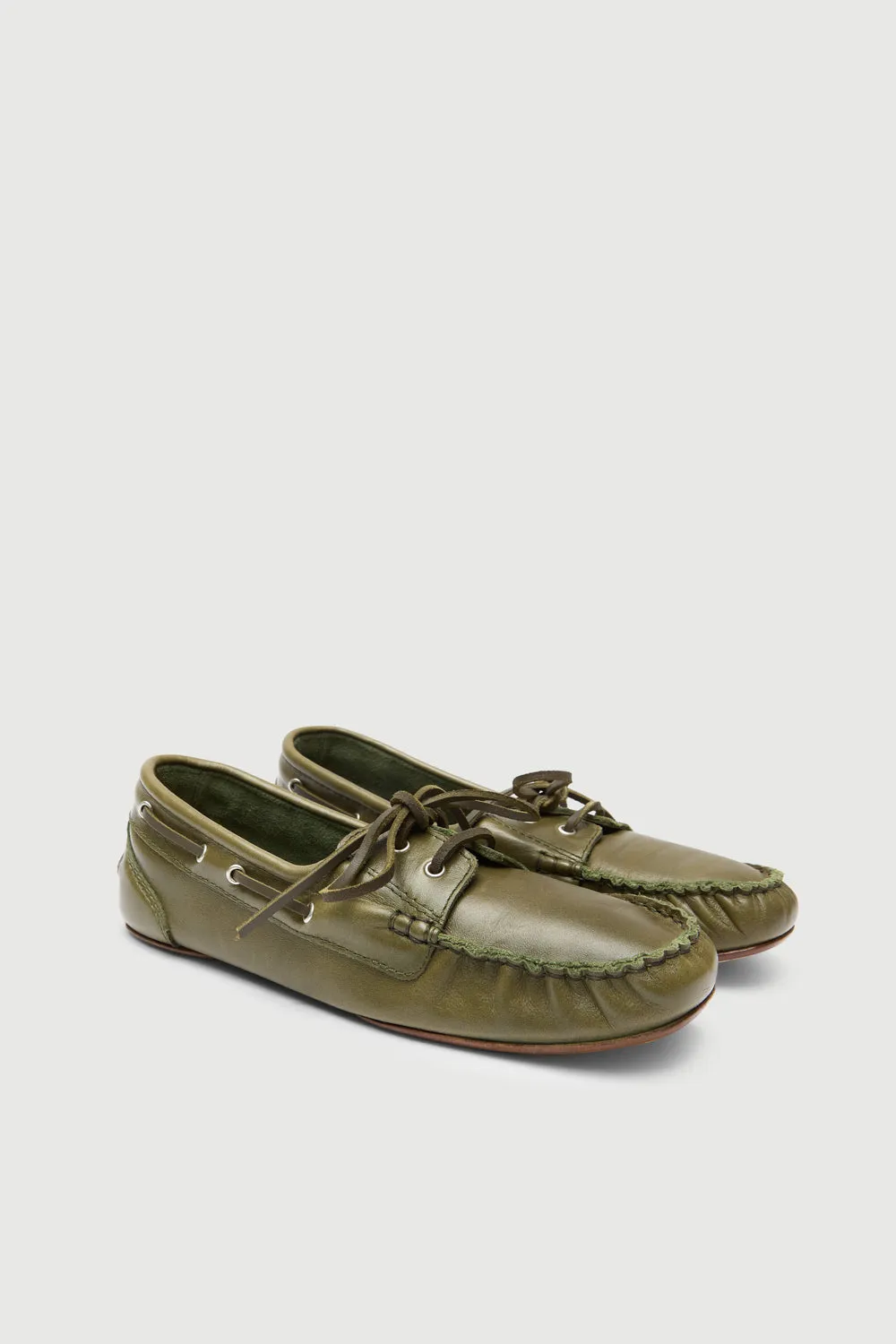 Designer Loafers Ivy loafers in Khaki Leather