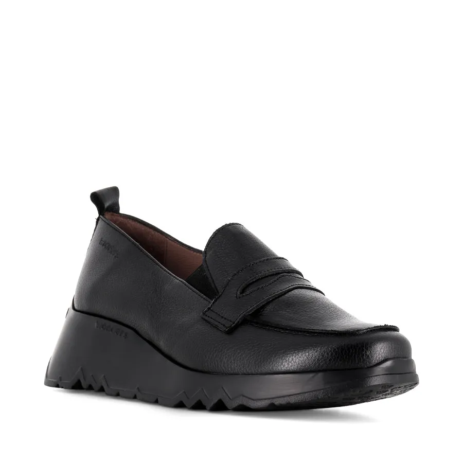 EVELYN E-6712 - BLACK BLACK LEATHER Relax Mode Clear Way