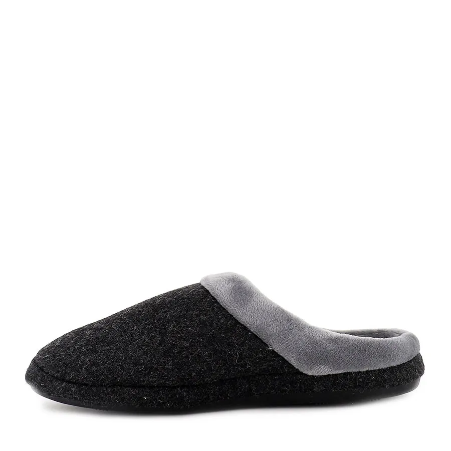 Anti Slip Sole Slip Resistant Tread KERRY SLIP ON - CHARCOAL MARL