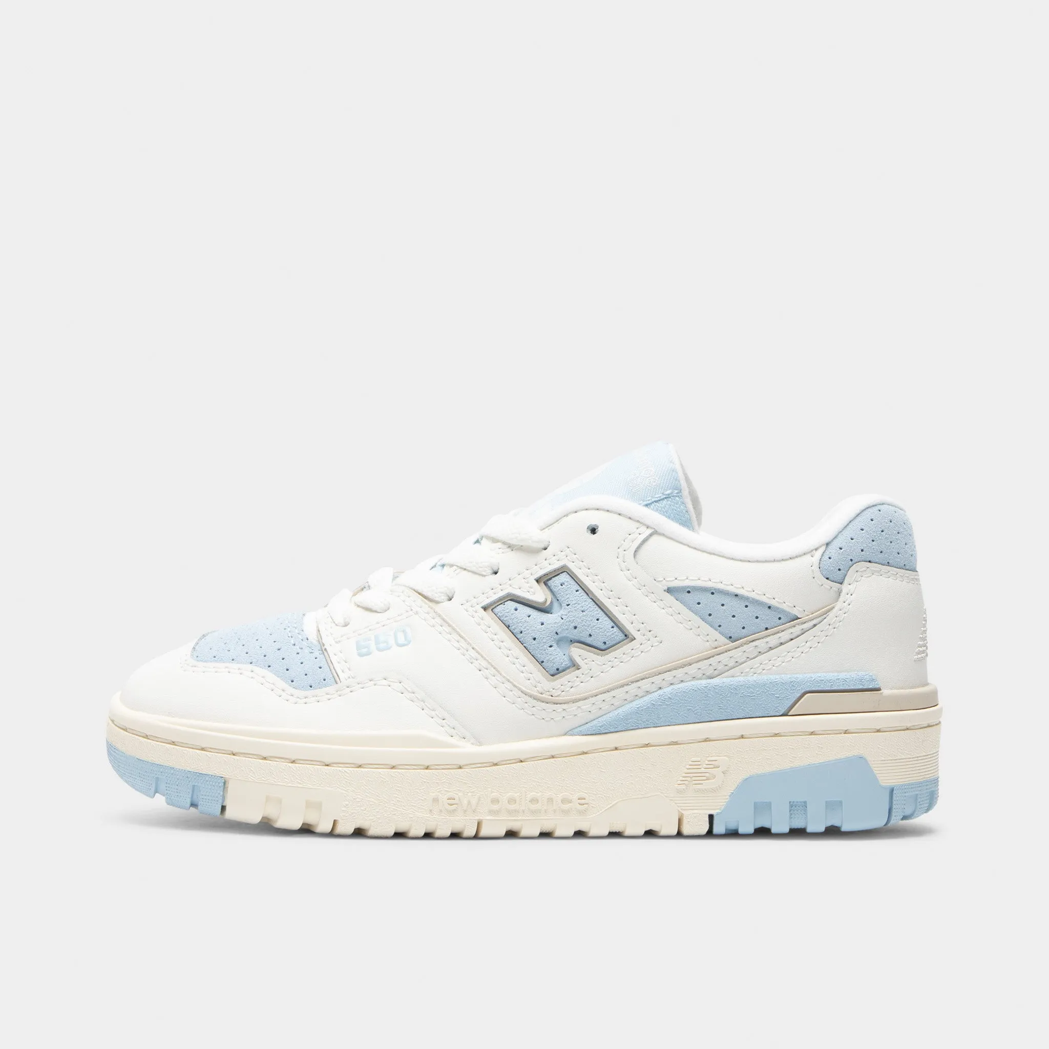 Multi Court Play Speed Enhancement New Balance Juniors' 550 White / Light Blue