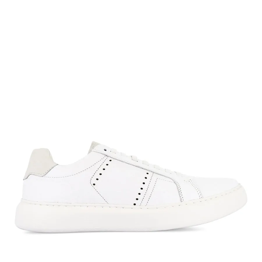 YASHEY - WHITE LEATHER Regular Style Durable Comfort