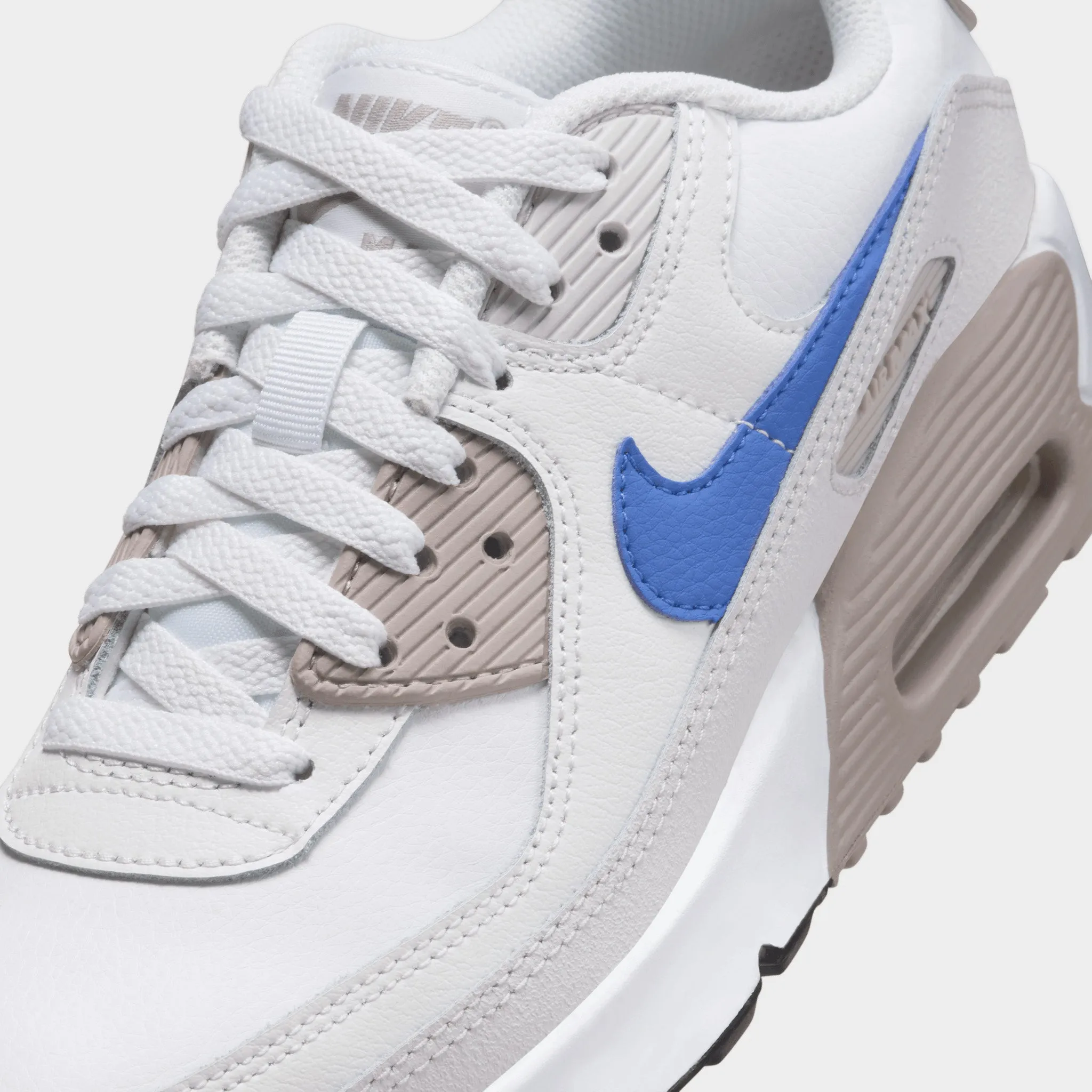 Nike Air Max 90 GS White / Racer Blue - College Grey Adaptive Lacing Mechanism