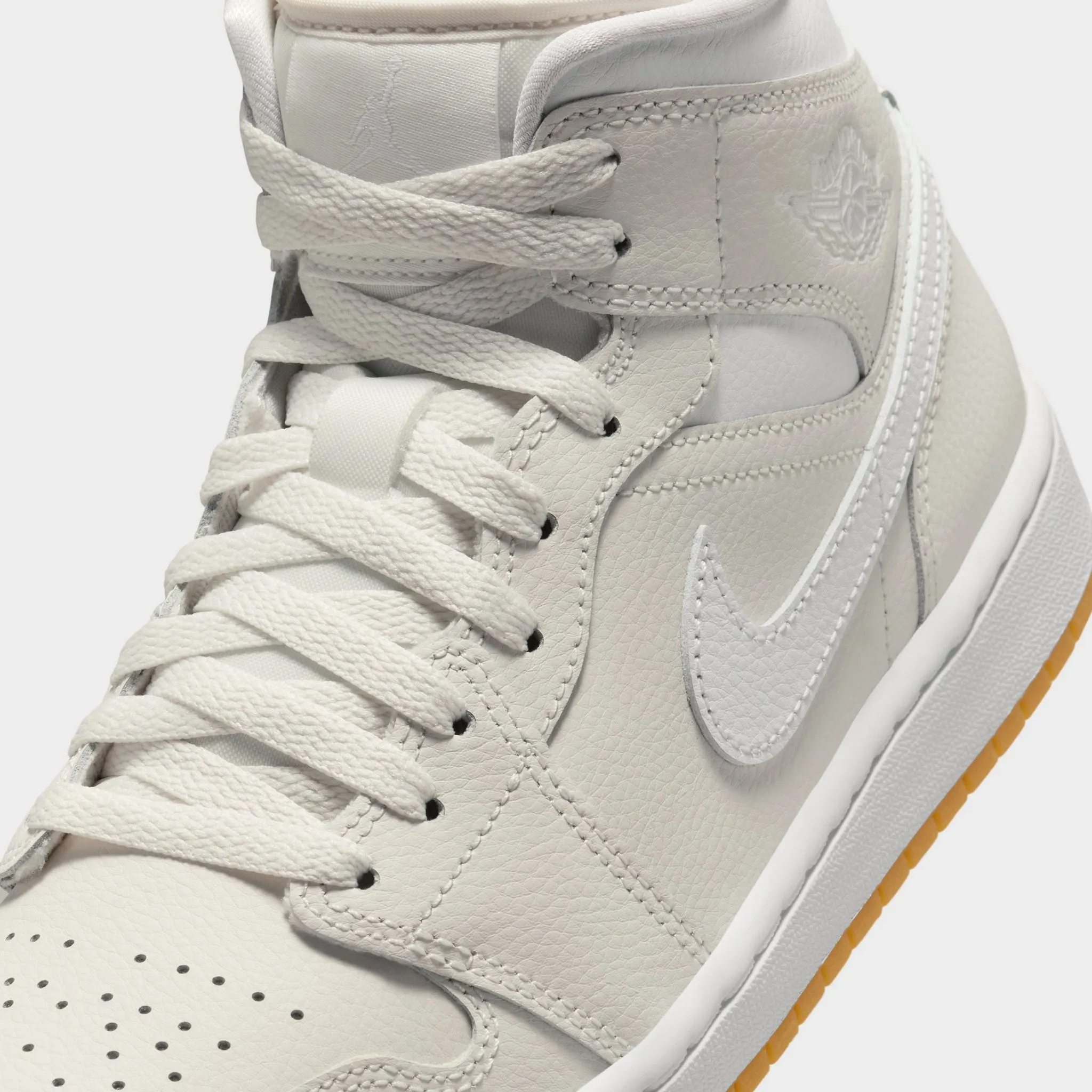 Jordan Women's 1 Mid Phantom / White - Gum Dynamic Comfort