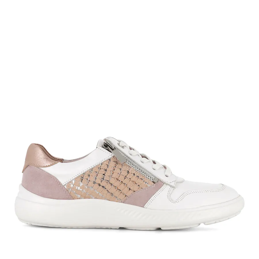 Sock Like Collar Tennis MARSH - WHITE MULTI LEATHER