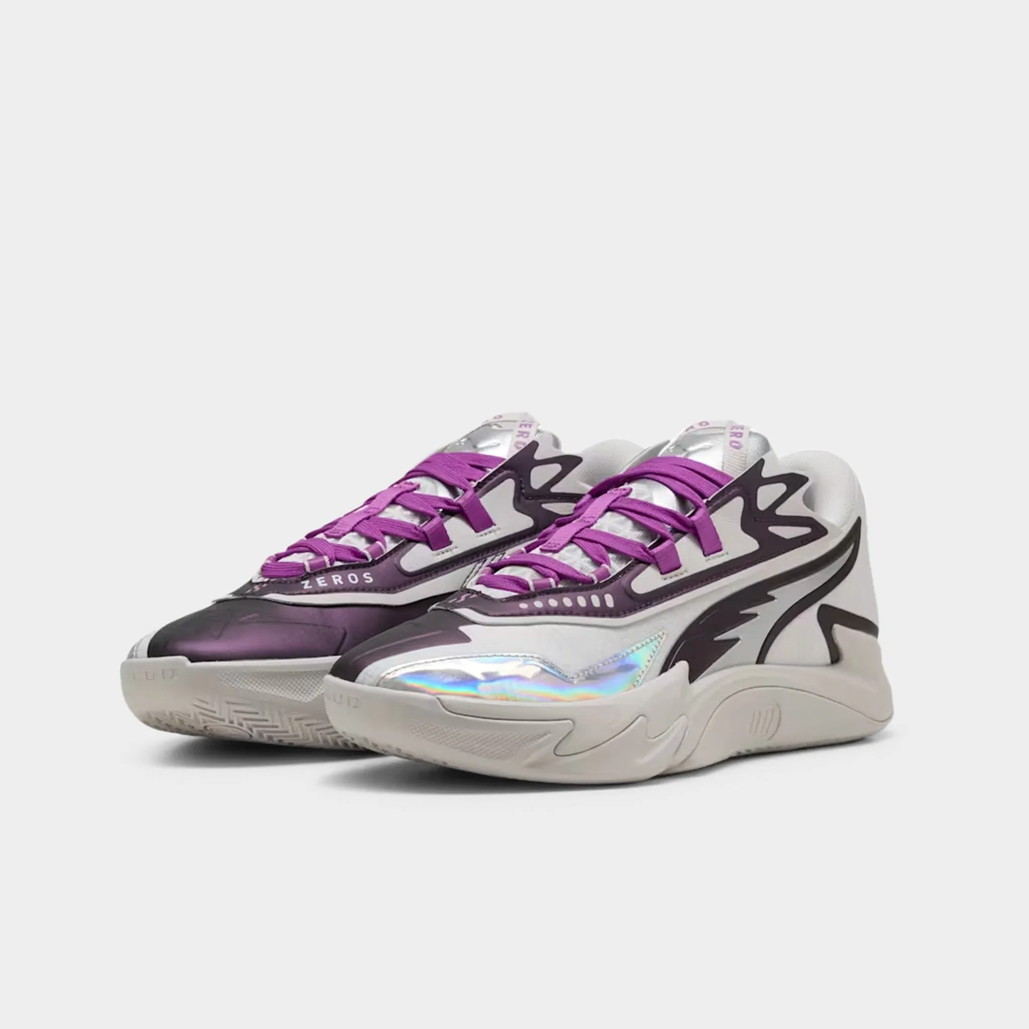 PUMA Scoot Zeros II "Sterling" Feather Gray / Wild Berry Premium Material Timeless Support