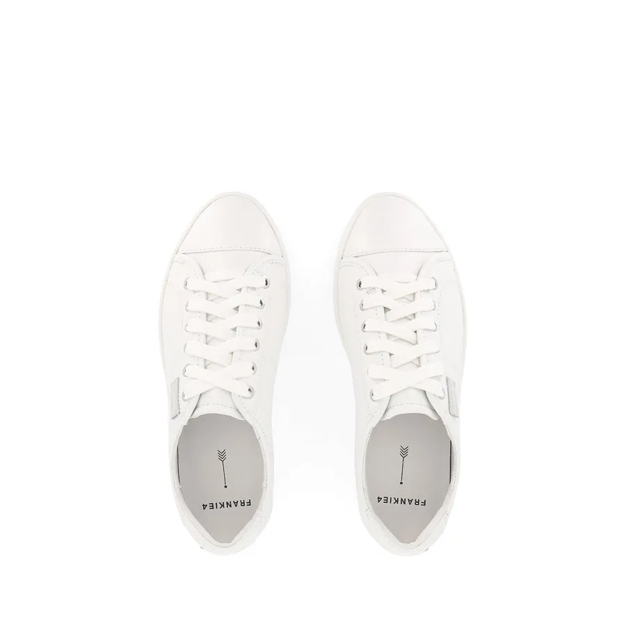 NAT III - WHITE MINI PUNCHED LEATHER Sleek cushioning Sports Precision