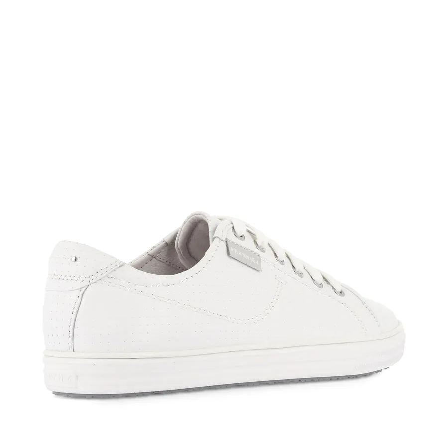 Rigidity to Flex Ratio Luxurious Touch NAT III - WHITE MINI PUNCHED LEATHER