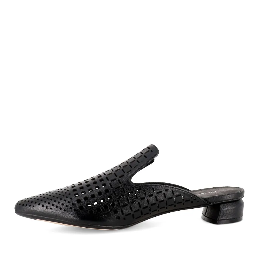 FLAN - BLACK LEATHER All-Season Comfort Ankle Support