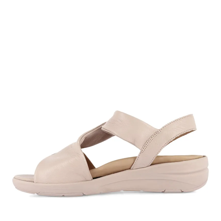 NAZLY 2 XW - NUDE LEATHER Flexible Summer Sandals Cafe Stop