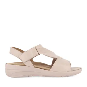 NAZLY 2 XW - NUDE LEATHER Fashion Edge Comfortable Slip-Ons