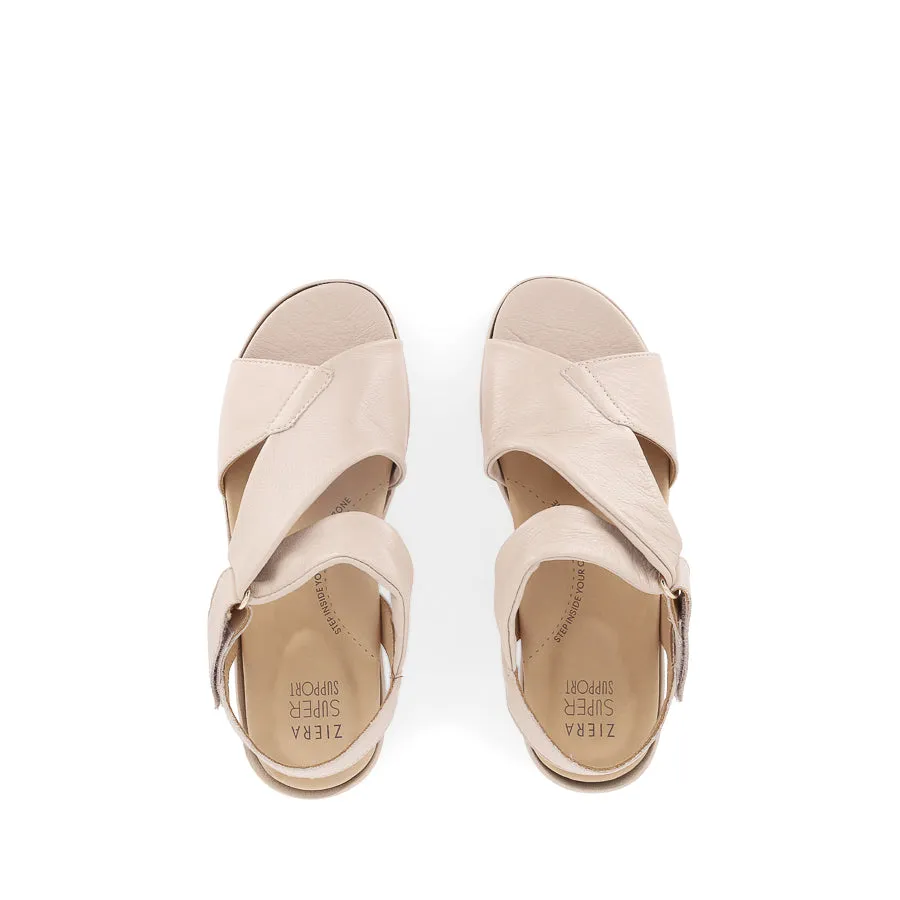 NAZLY 2 XW - NUDE LEATHER breathable materials Wide Straps