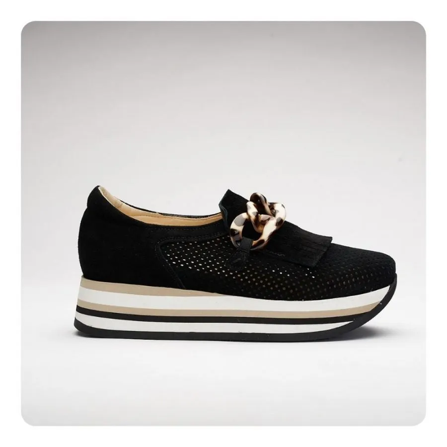 SOFTWAVES SLIP-ON WEDGE SNEAKER - BLACK - 77808BLK Color Mix Comfortable