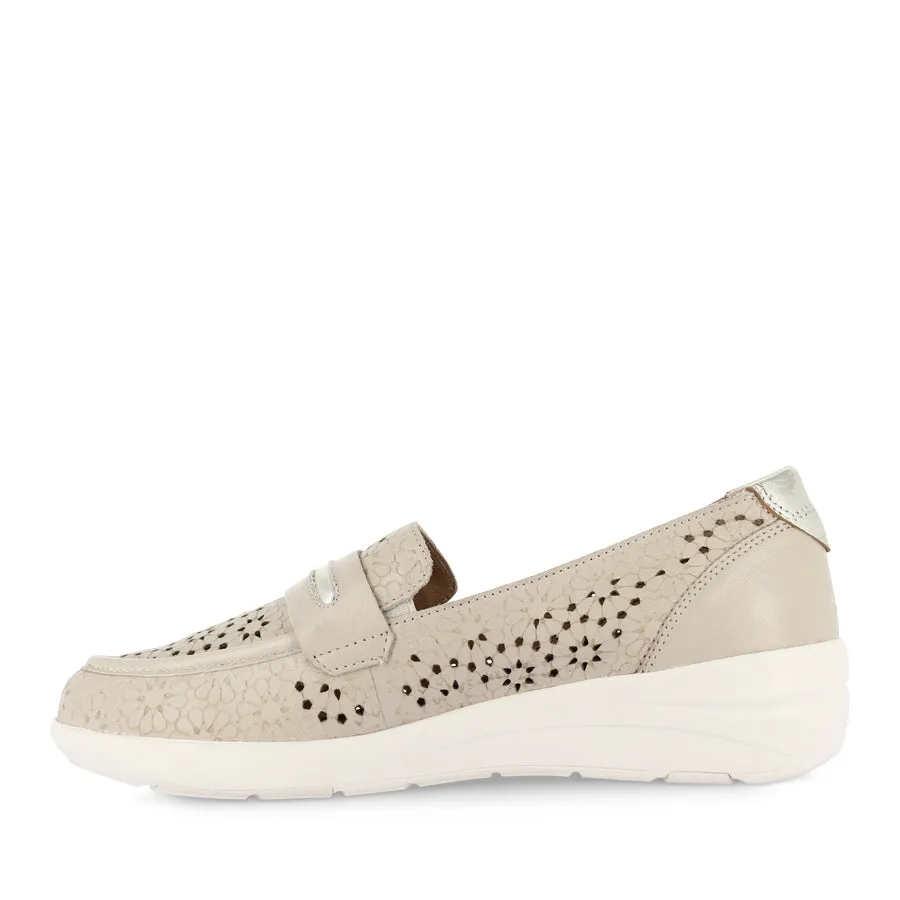 Cushioned Insole NERRIDA W - ALMOND-PALE GOLD LEATHER