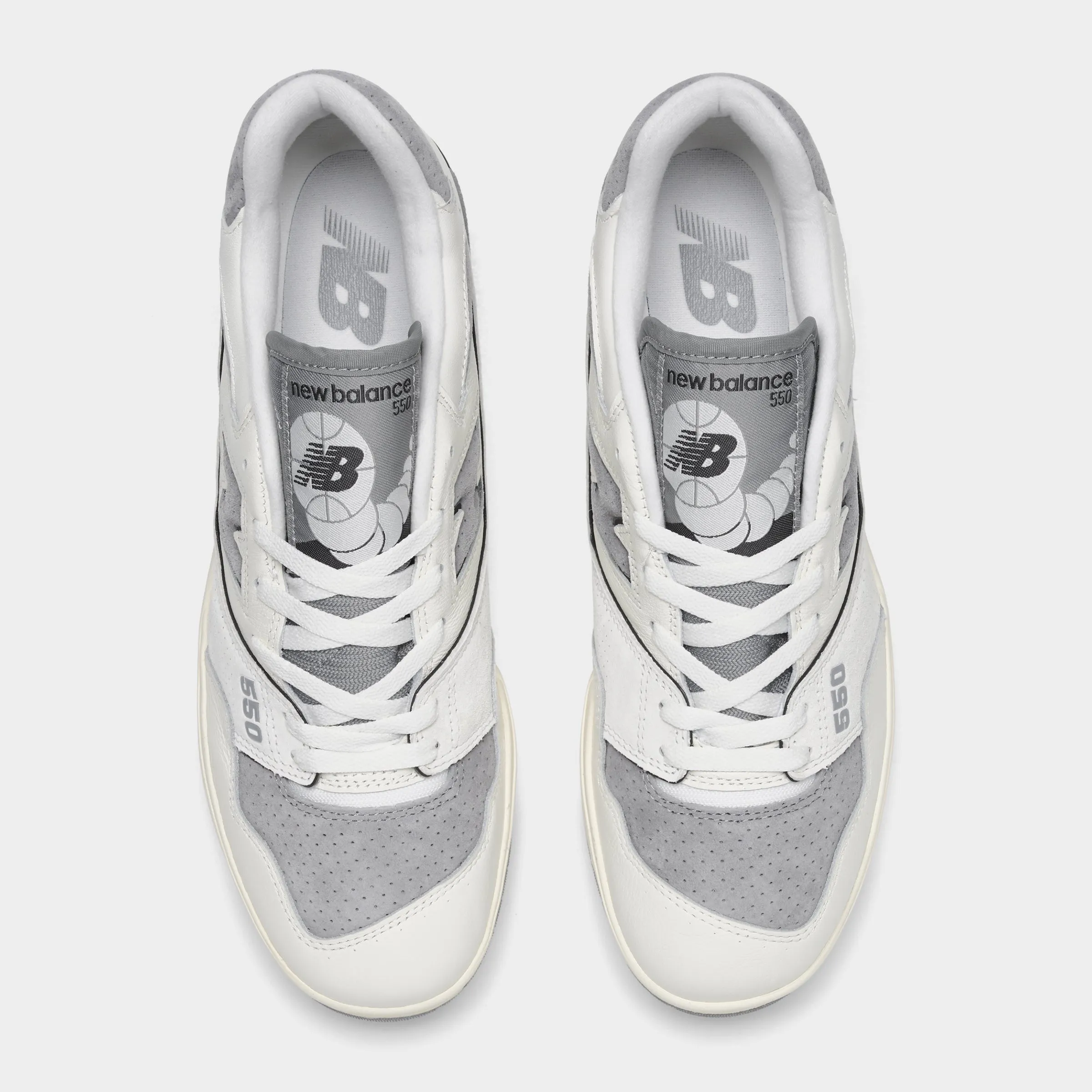 New Balance 550 Sea Salt / Slate Grey Enhanced Energy Rebound Enhanced Heel Lock