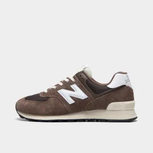 Pressure Dispersion Insole Durable Material New Balance 574 Brown / White