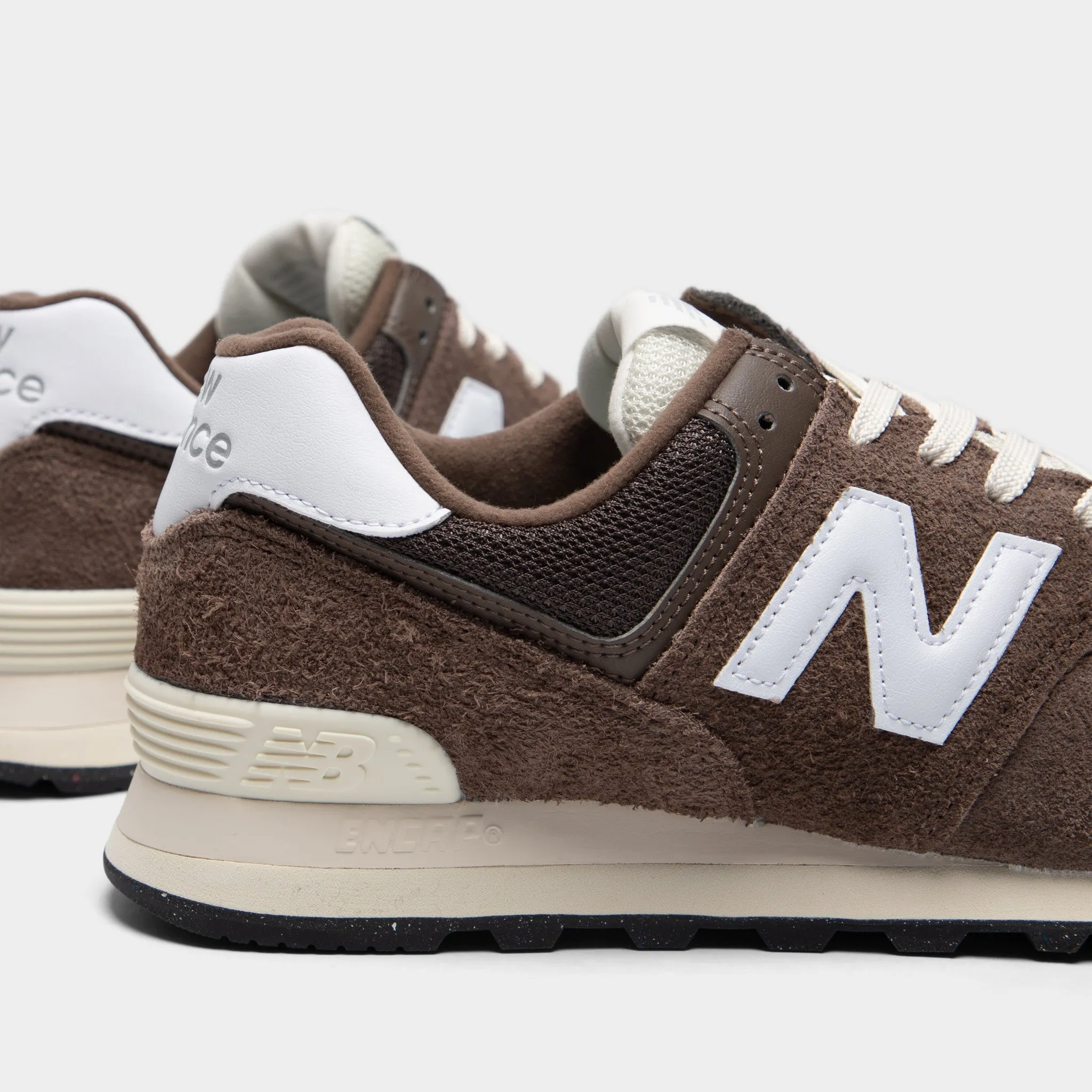 Recycled Fiber Upper Optimal lining New Balance 574 Brown / White