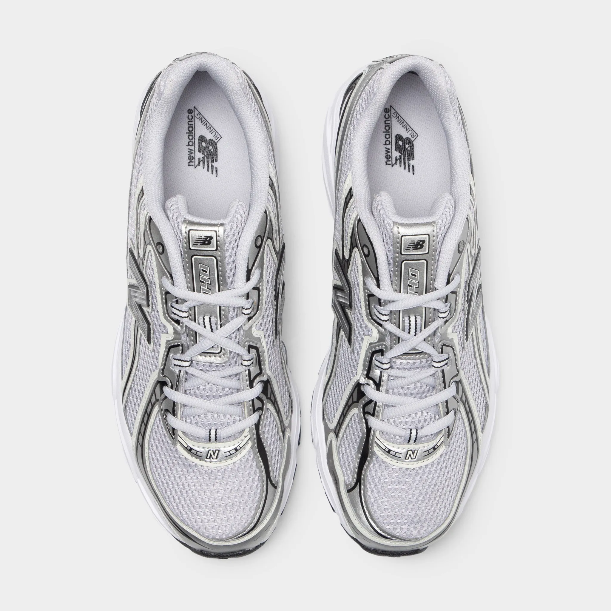 New Balance 740 Silver / White Casual flexibility Vegan Leather Alternatives