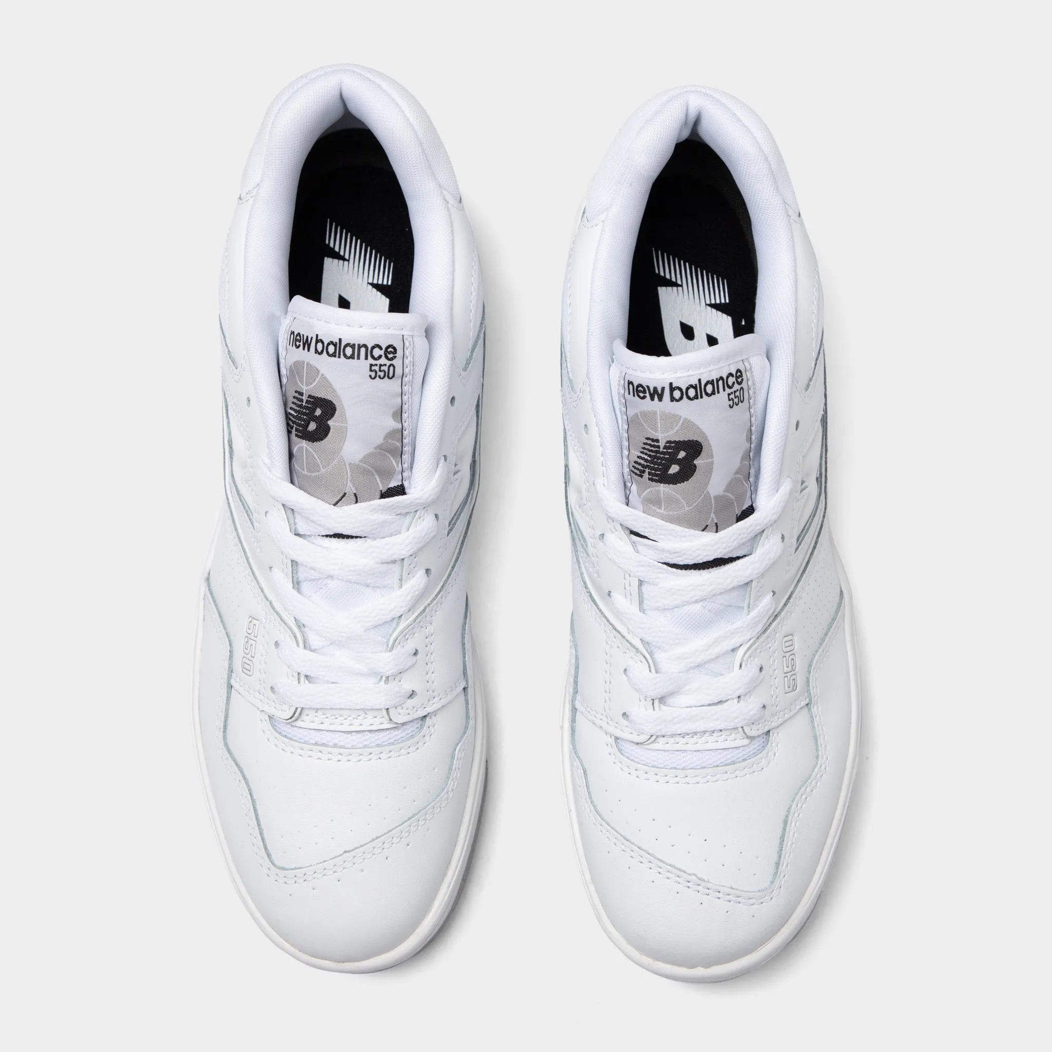 Minimalist Aesthetic Distinctive durability New Balance BB550PB1 White / White