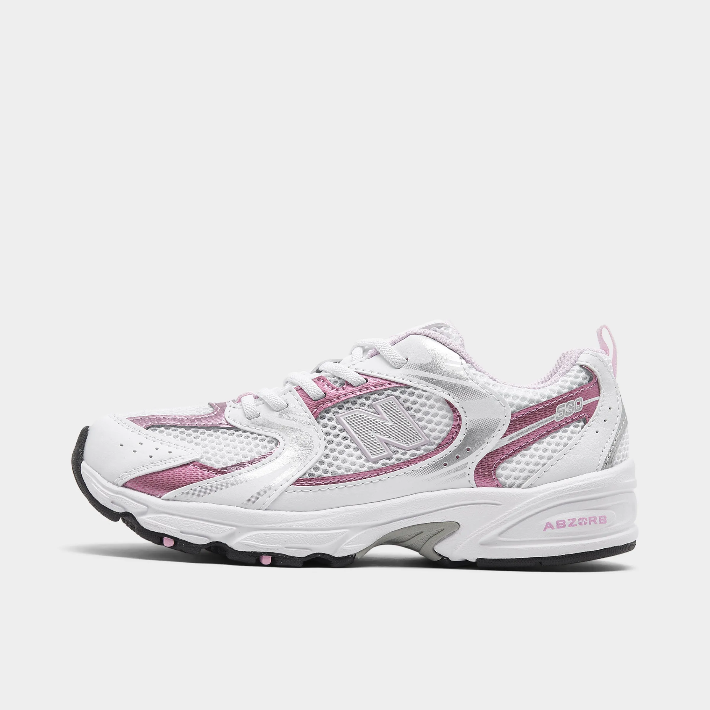 Bold Details Impact Diffusion Technology New Balance Children's 530 White / Pink Sugar