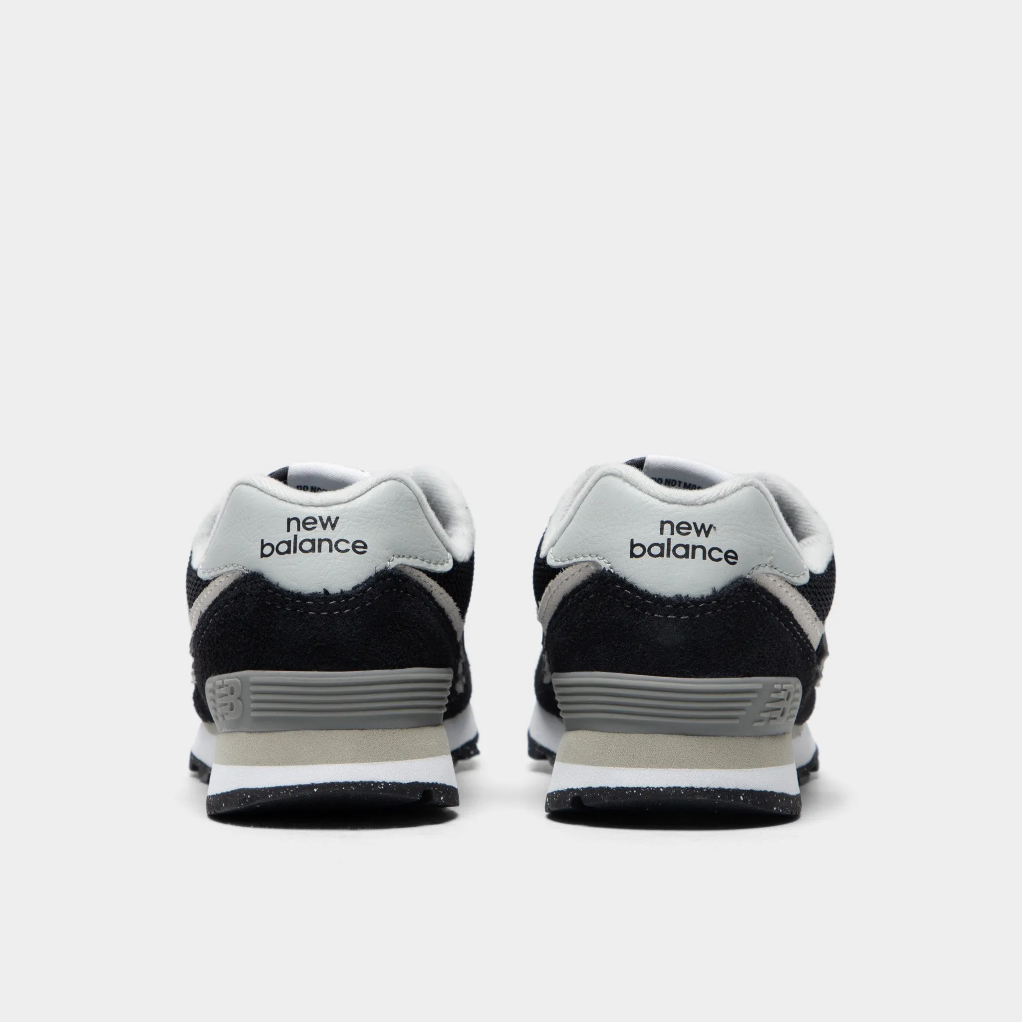 New Balance Children's 574 Black / White Flex groove Secure Step