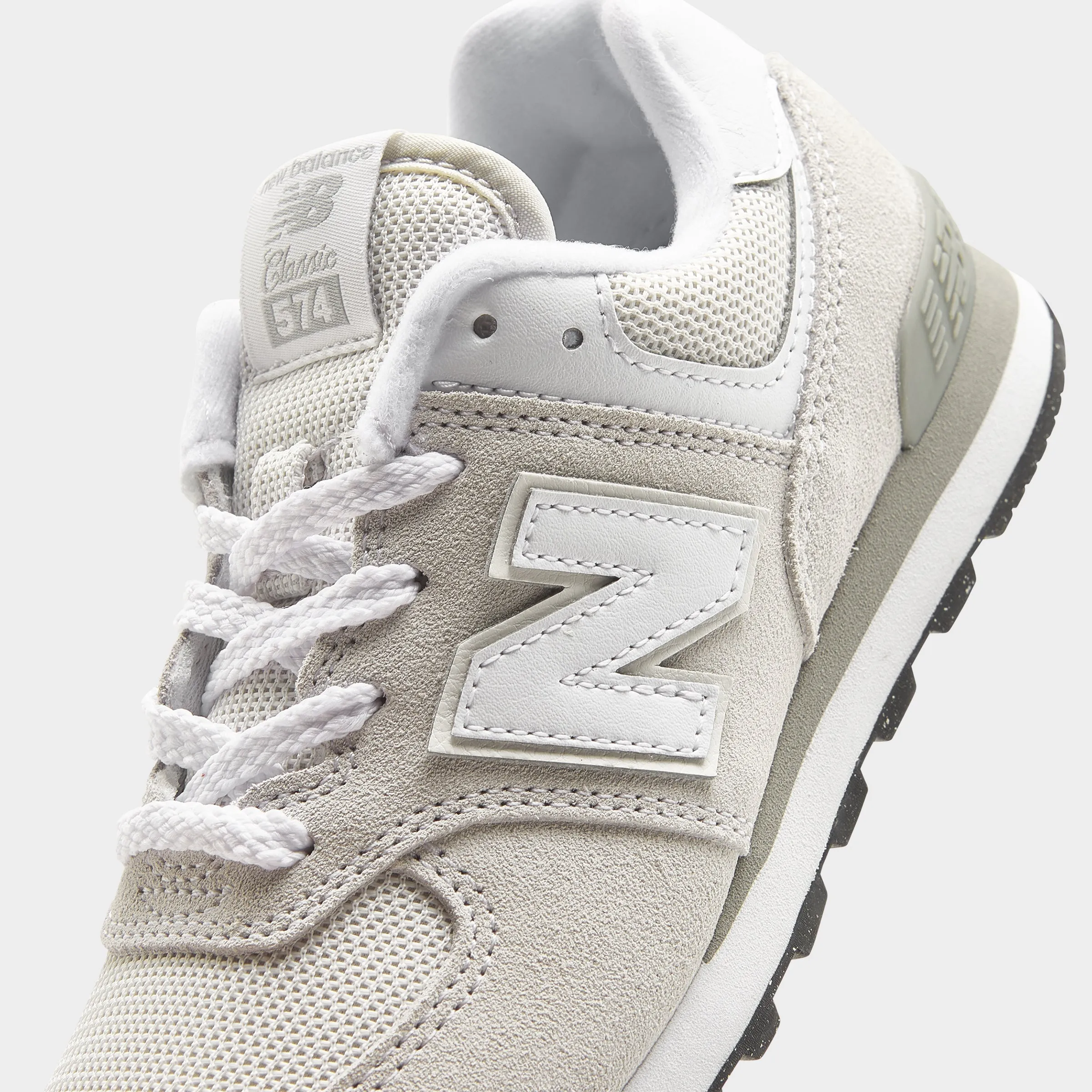 Grip tech New Balance Children's 574 Nimbus Cloud / White