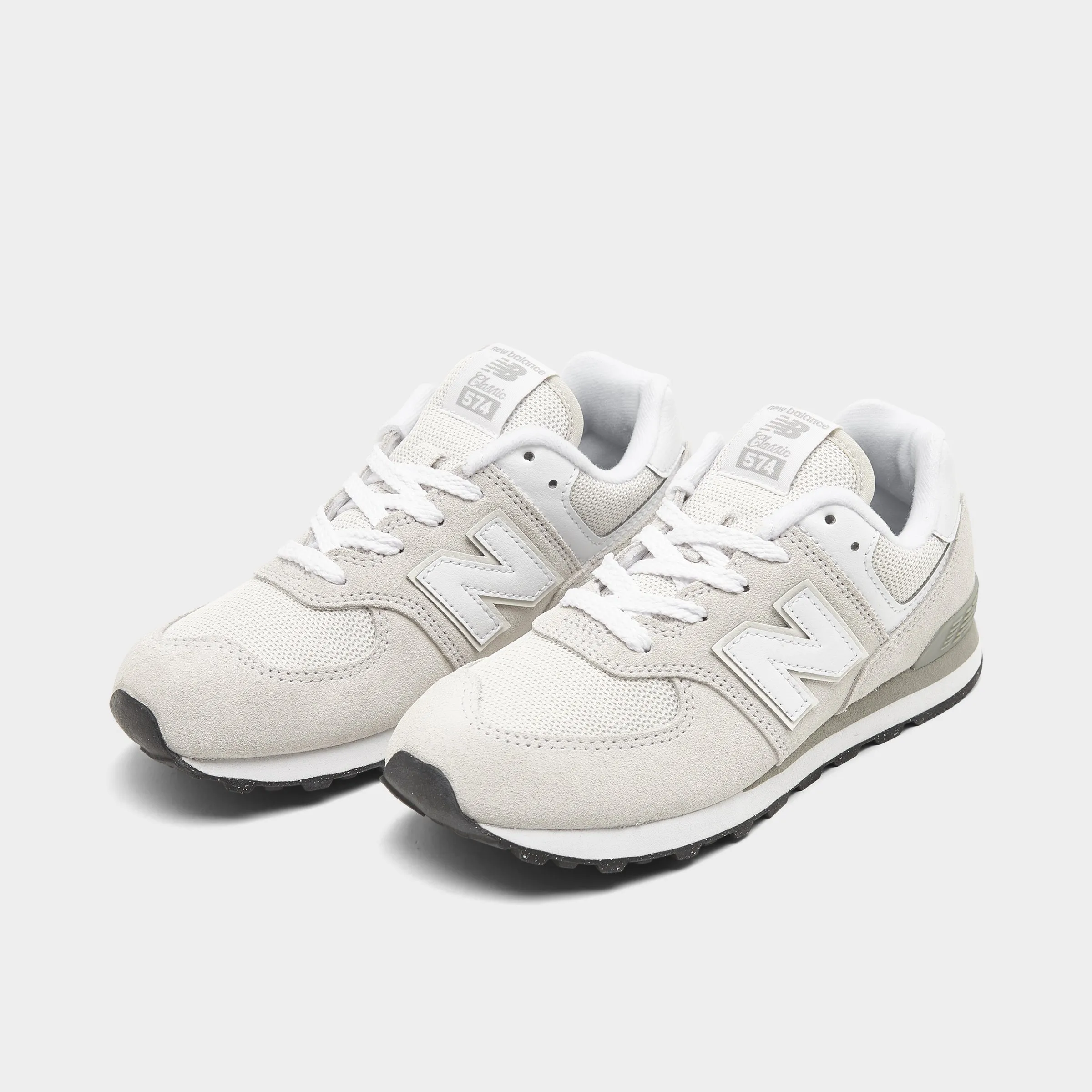 softest Skating New Balance Children's 574 Nimbus Cloud / White