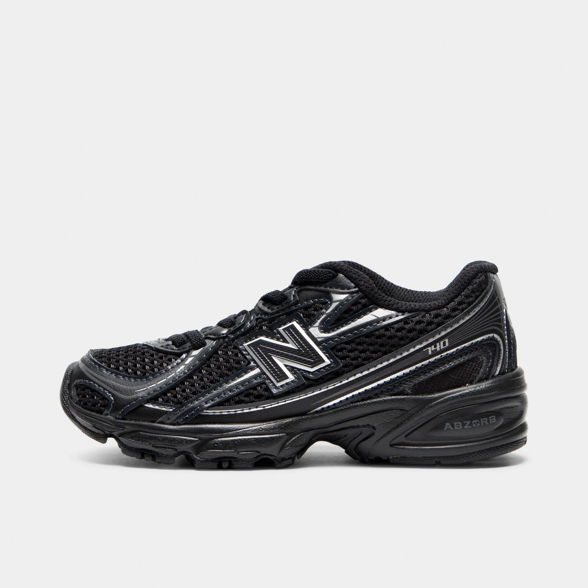 High Mobility New Balance Children's 740 Black / Silver Metallic