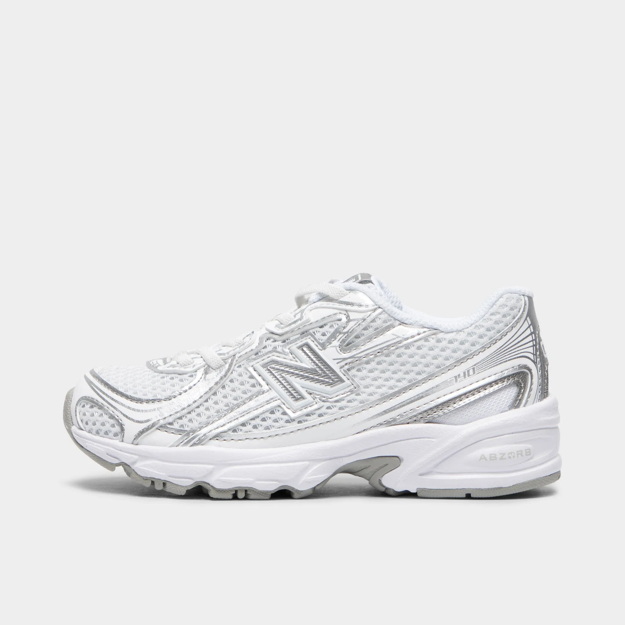 Padded materials Rubberized Finish New Balance Children's 740 White / Silver Metallic