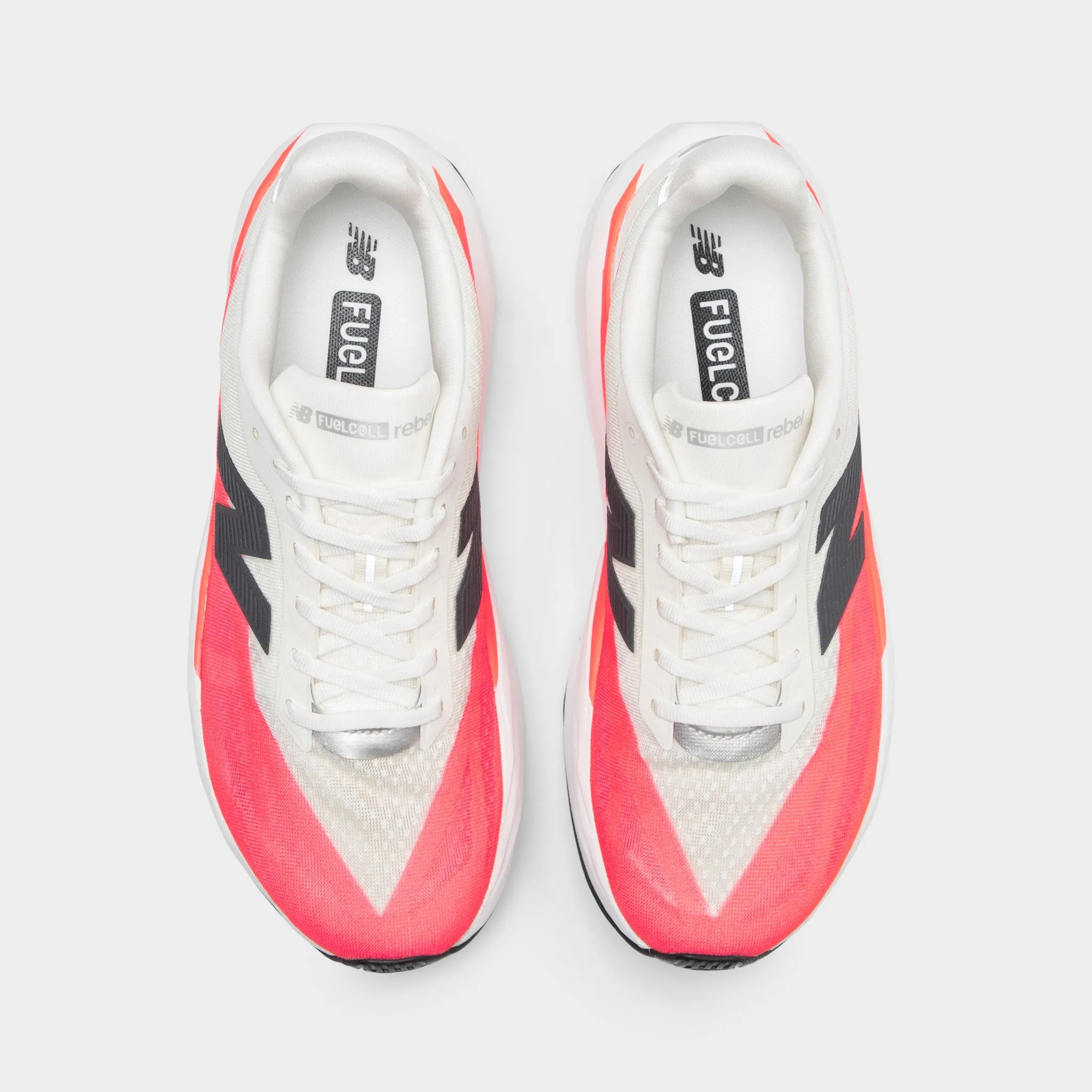 New Balance FuelCell Rebel v5 White / Pink Glam silhouette SyntheticUpper