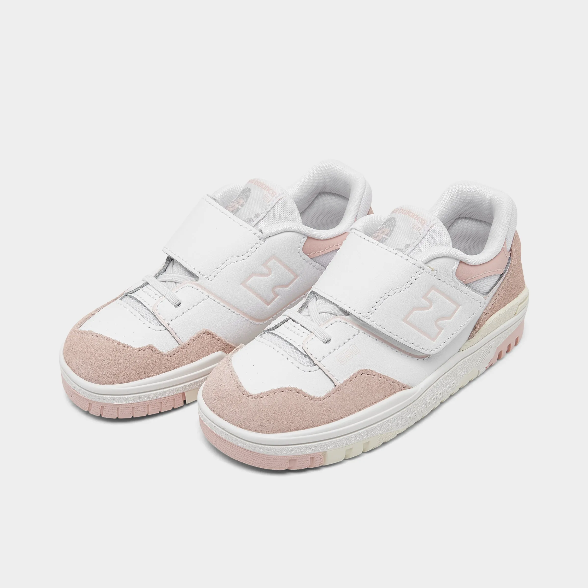 New Balance Infants' 550 White / Pink Haze Agility Performance Fit Air Flow System