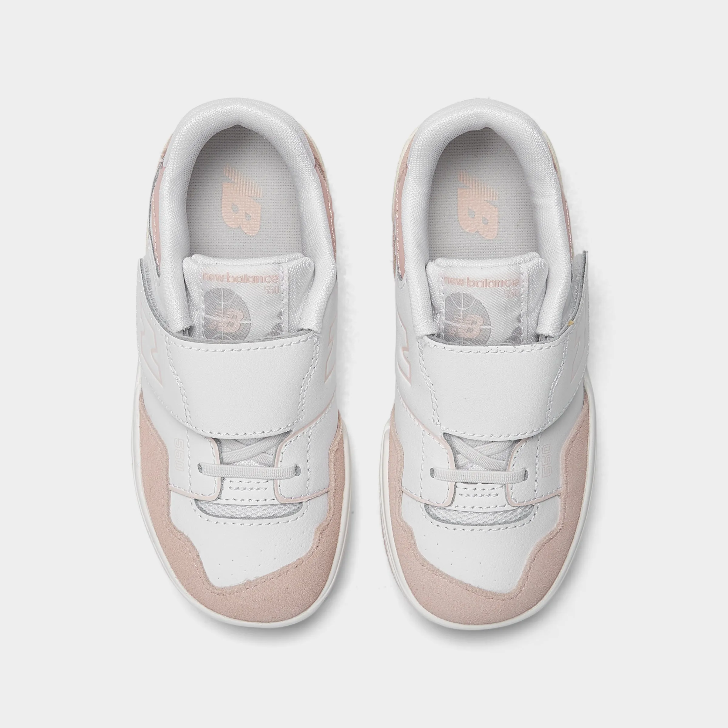 New Balance Infants' 550 White / Pink Haze Neutral Stance
