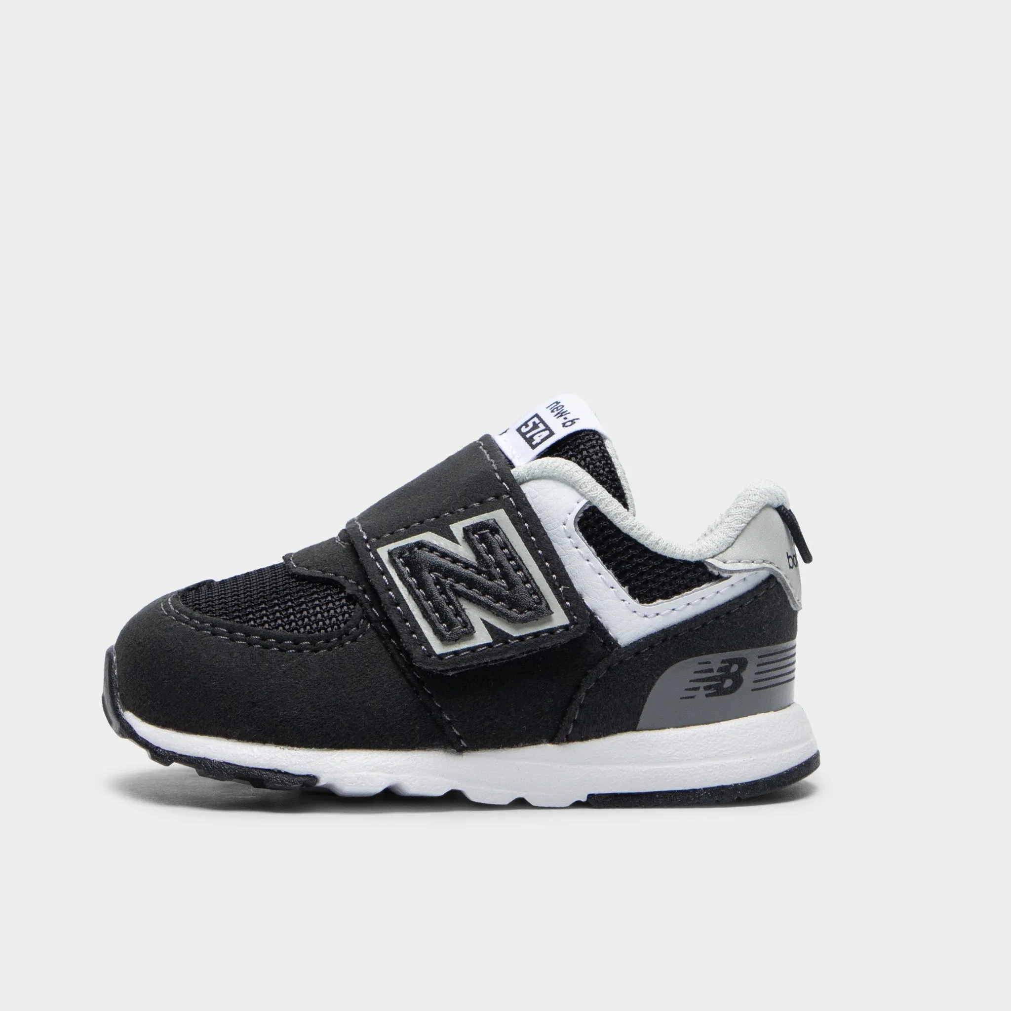 New Balance Infants' 574 Black / White Neutral Stride Design