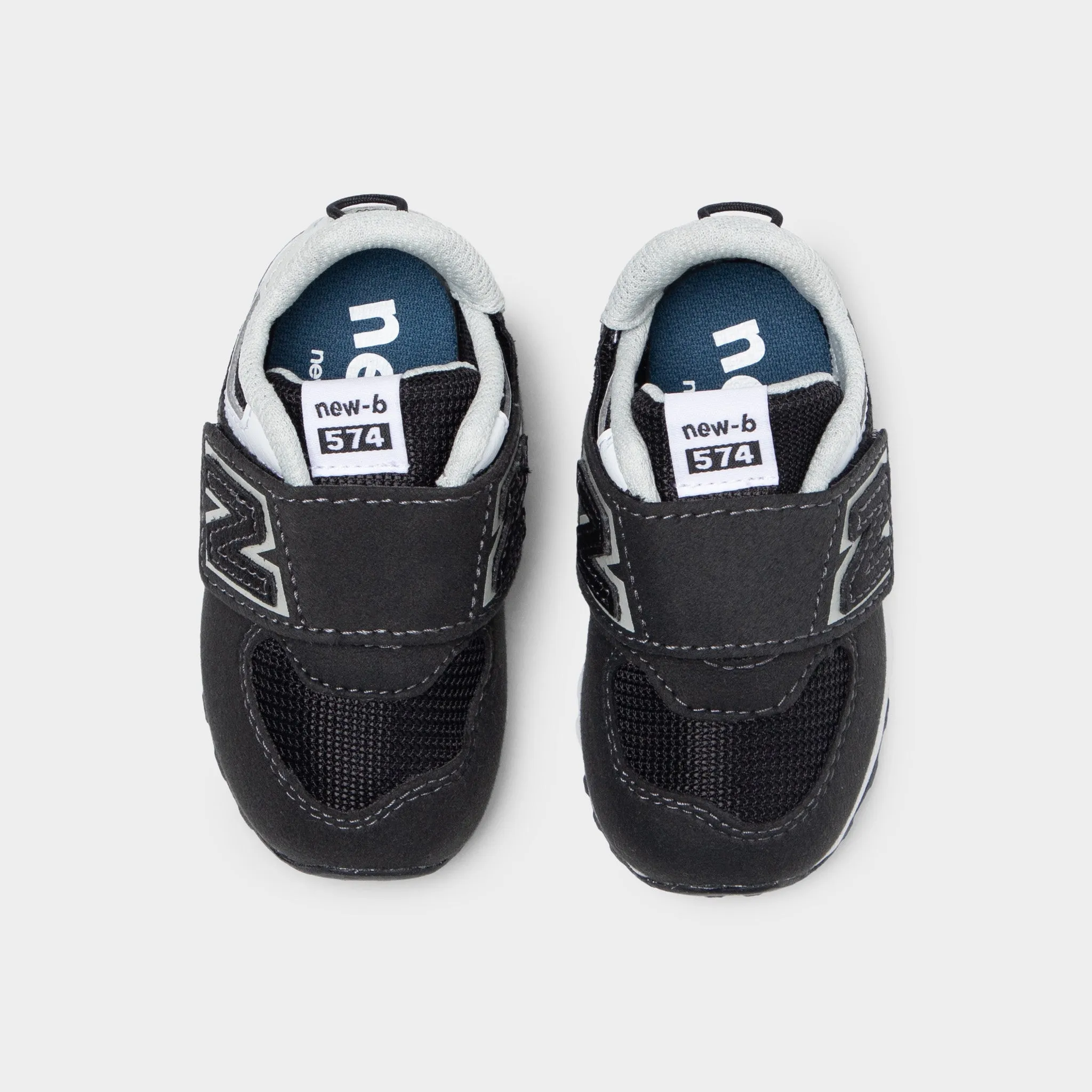 New Balance Infants' 574 Black / White Comfortable Sockliner