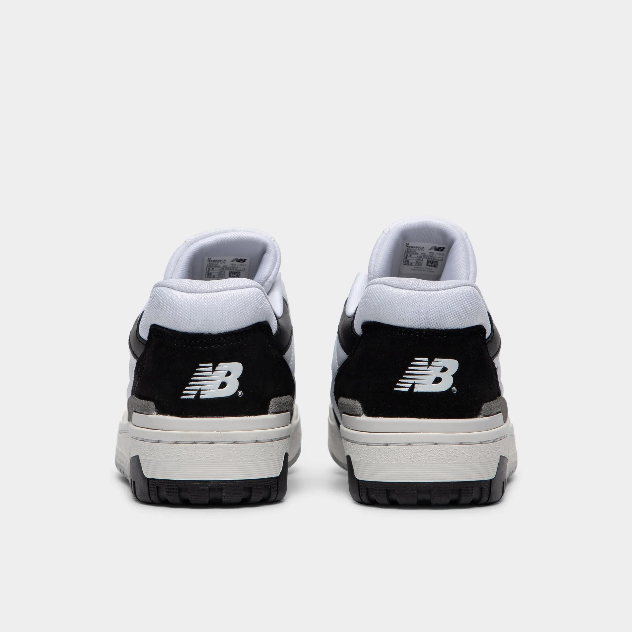 New Balance Junior Boys' GSB550CA White / Black Shock-absorbent Layered Design