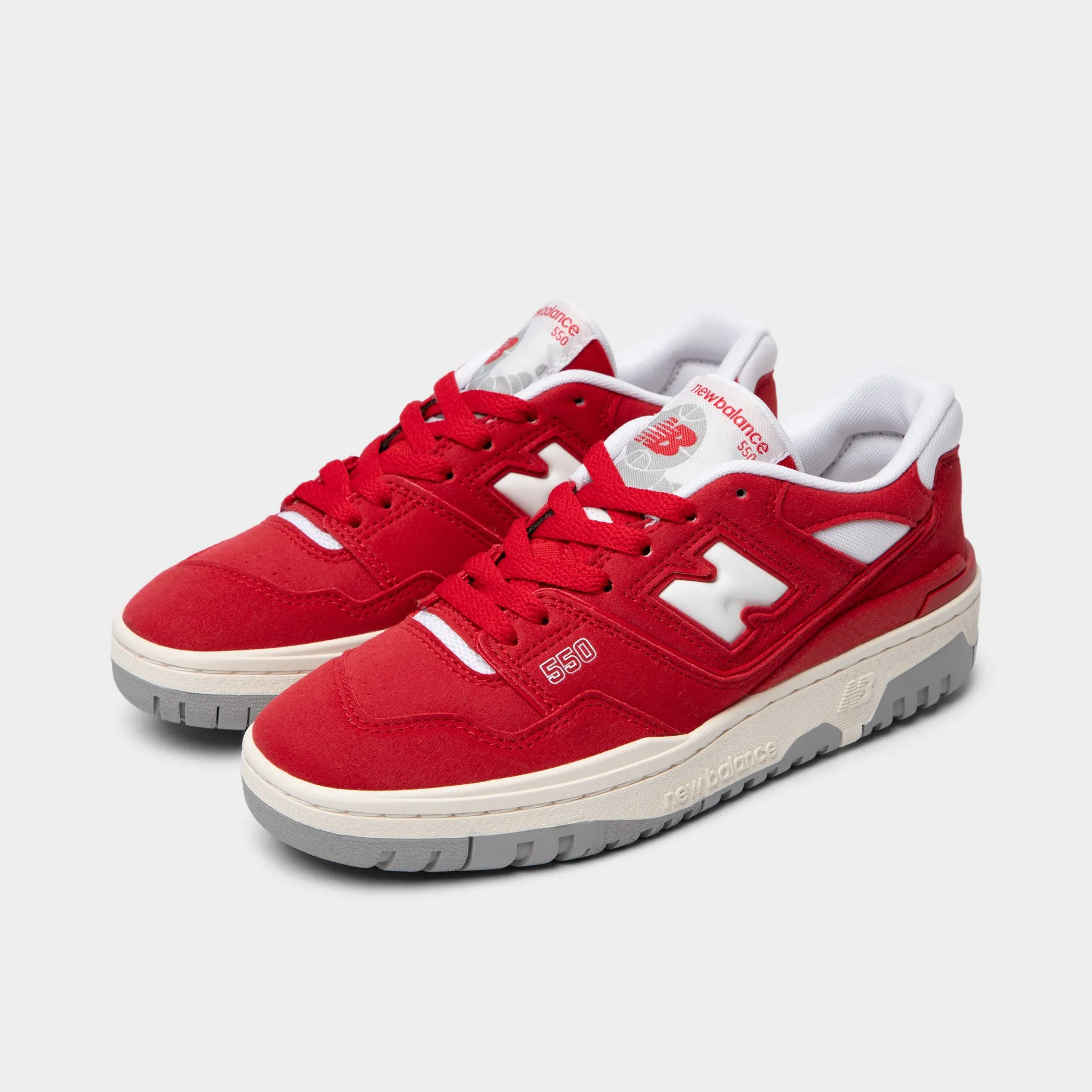 Compression Resistant EVA Lightness New Balance Juniors' 550 Team Red / White