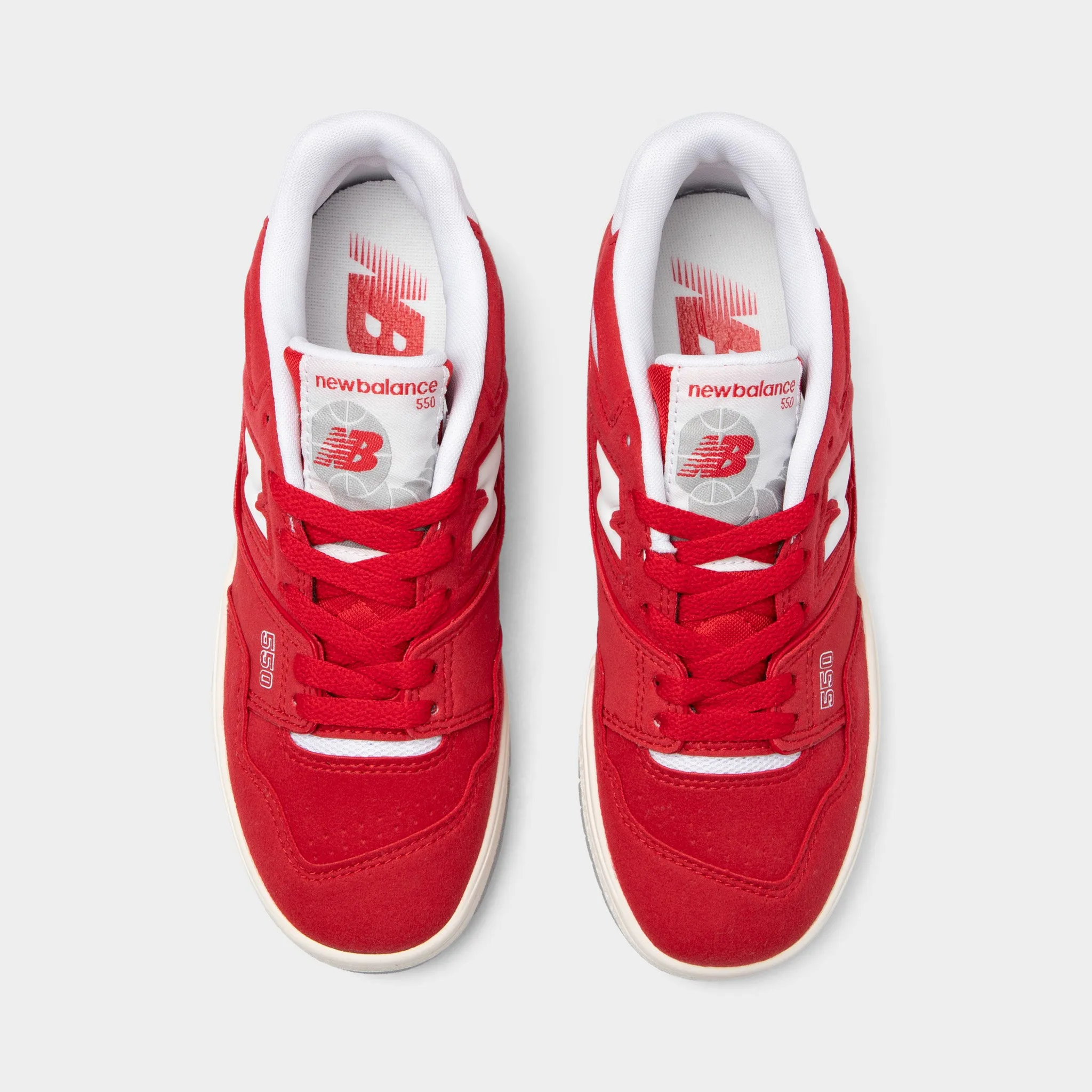 New Balance Juniors' 550 Team Red / White Ultra Flex Modern