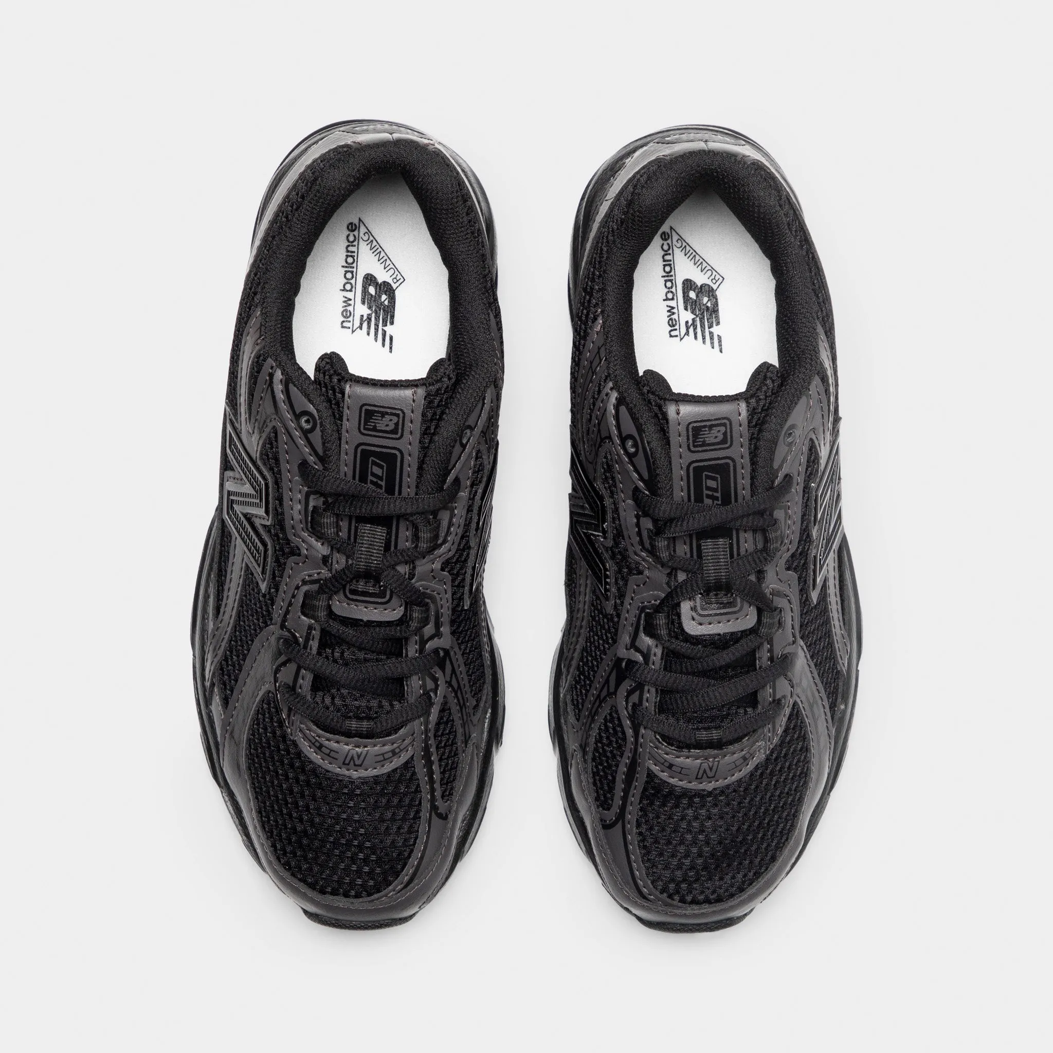 New Balance Juniors' 740 Black Cement / Black High Rebound Formula Cushioned Tongue