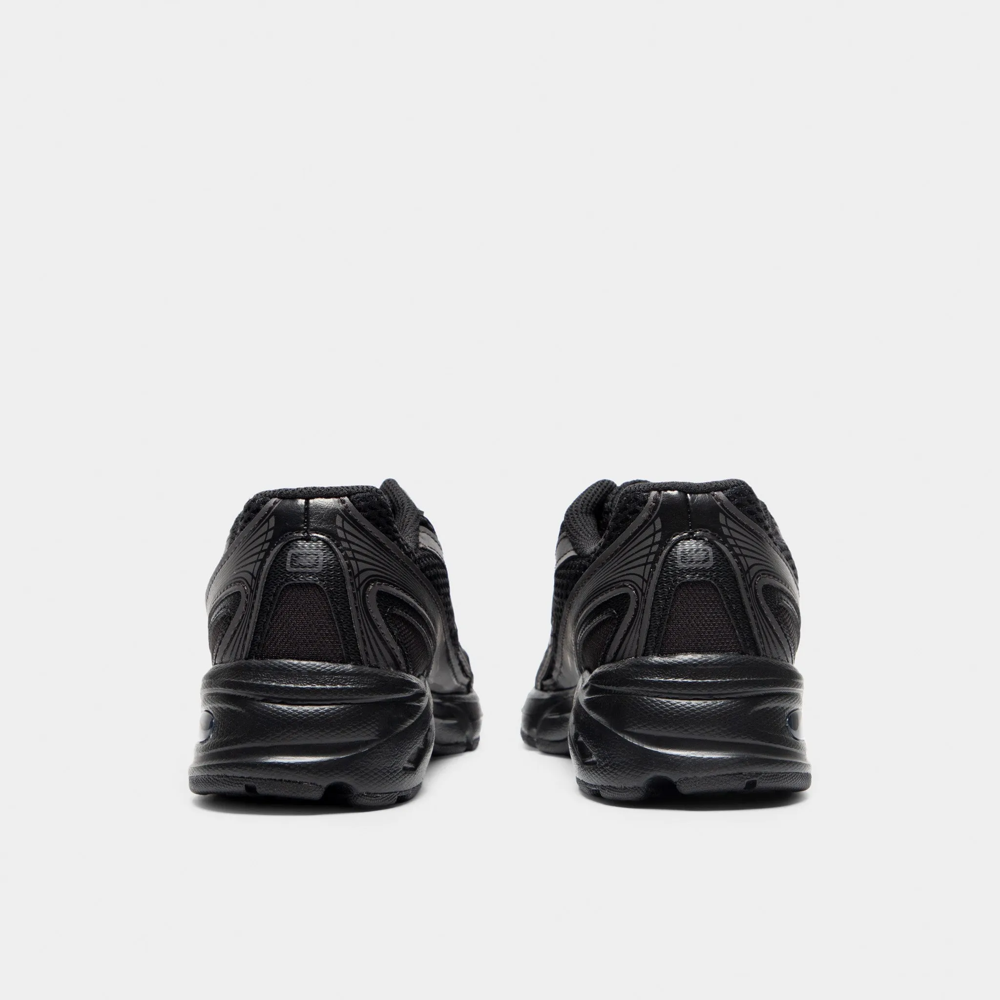 New Balance Juniors' 740 Black Cement / Black Heel Lockdown System