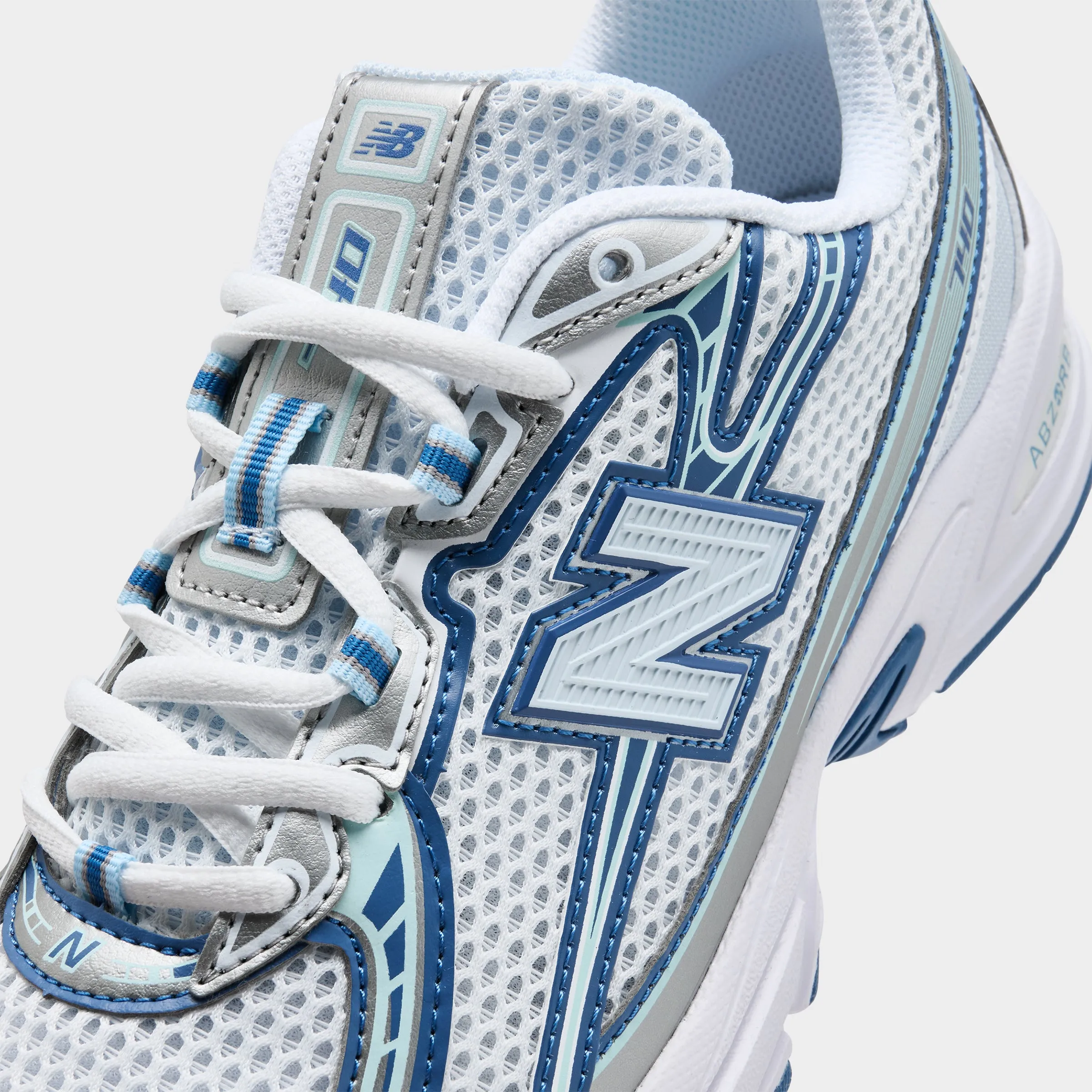 New Balance Juniors' 740 White / Blue Torsional Stability System