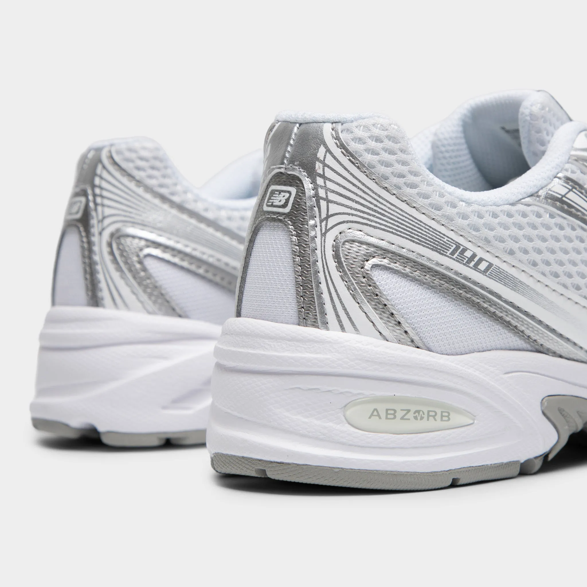 New Balance Juniors' 740 White / Silver Metallic Hyperelastic Response