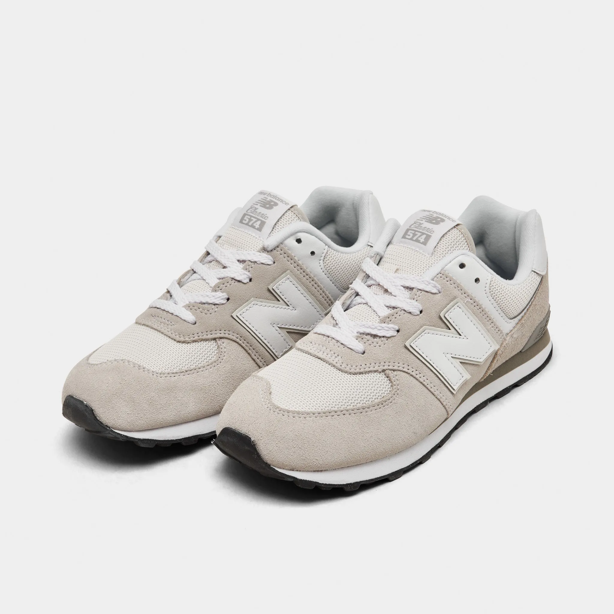 New Balance Juniors' GC574EVW Nimbus Cloud / White Grip tech